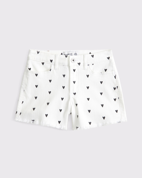 high rise relaxed shorts, White view 1