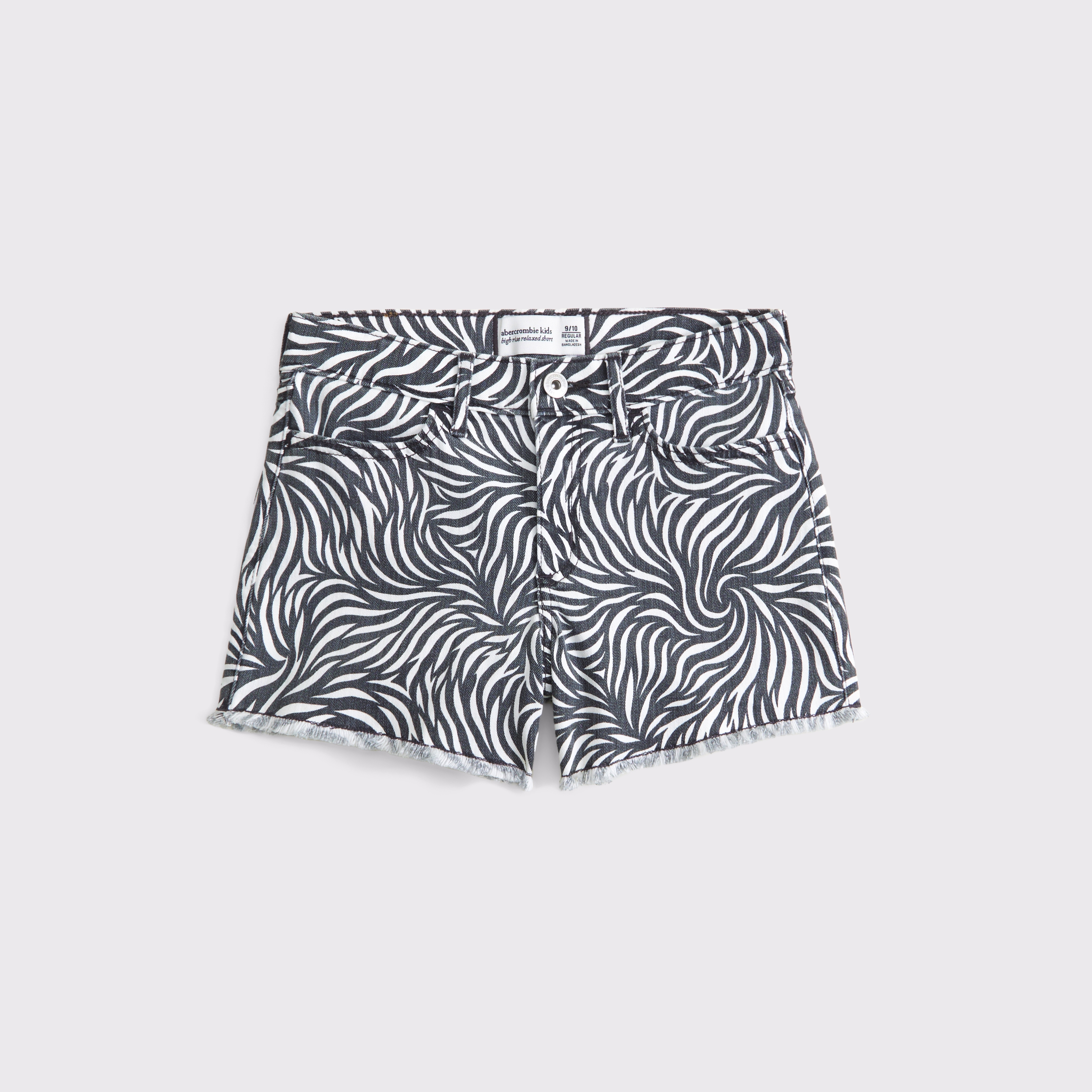 Abercrombie & Fitch Kids' High Rise Relaxed Shorts In White
