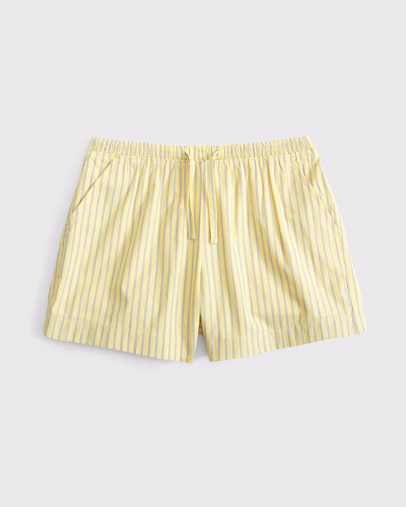 poplin pull-on shorts