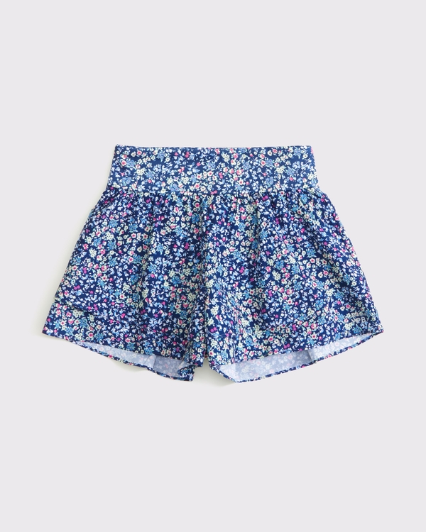 ypb ruffle shorts, Navy Floral view 1