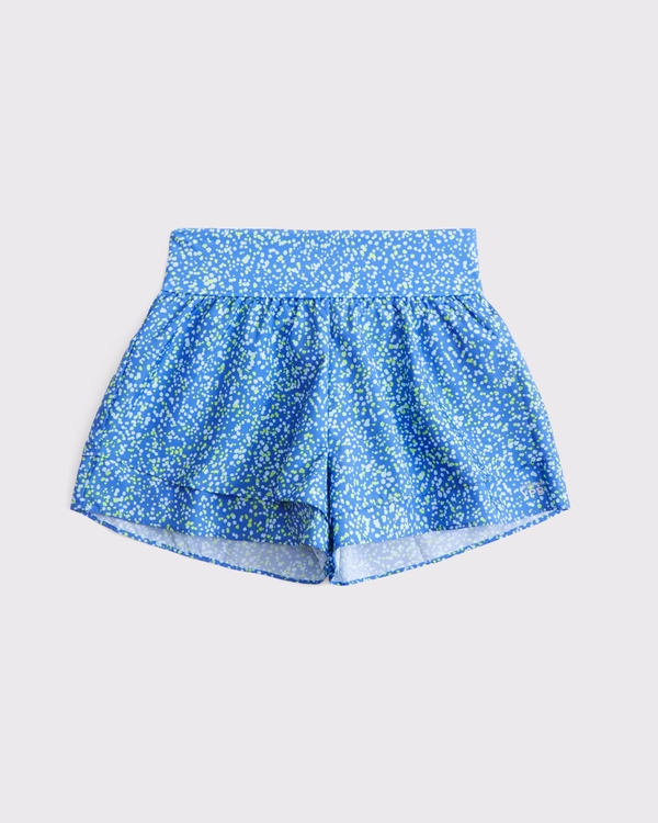 ypb ruffle shorts, Blue Pattern view 2