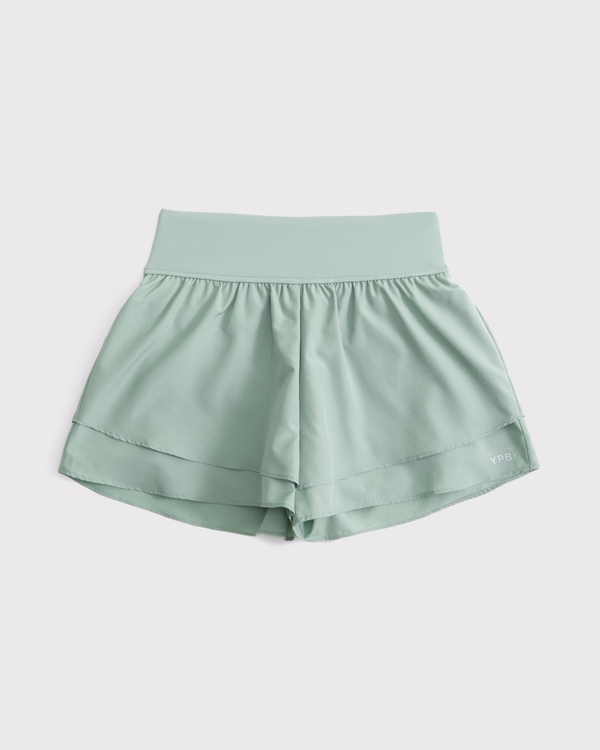 ypb ruffle shorts, Sage Green view 1