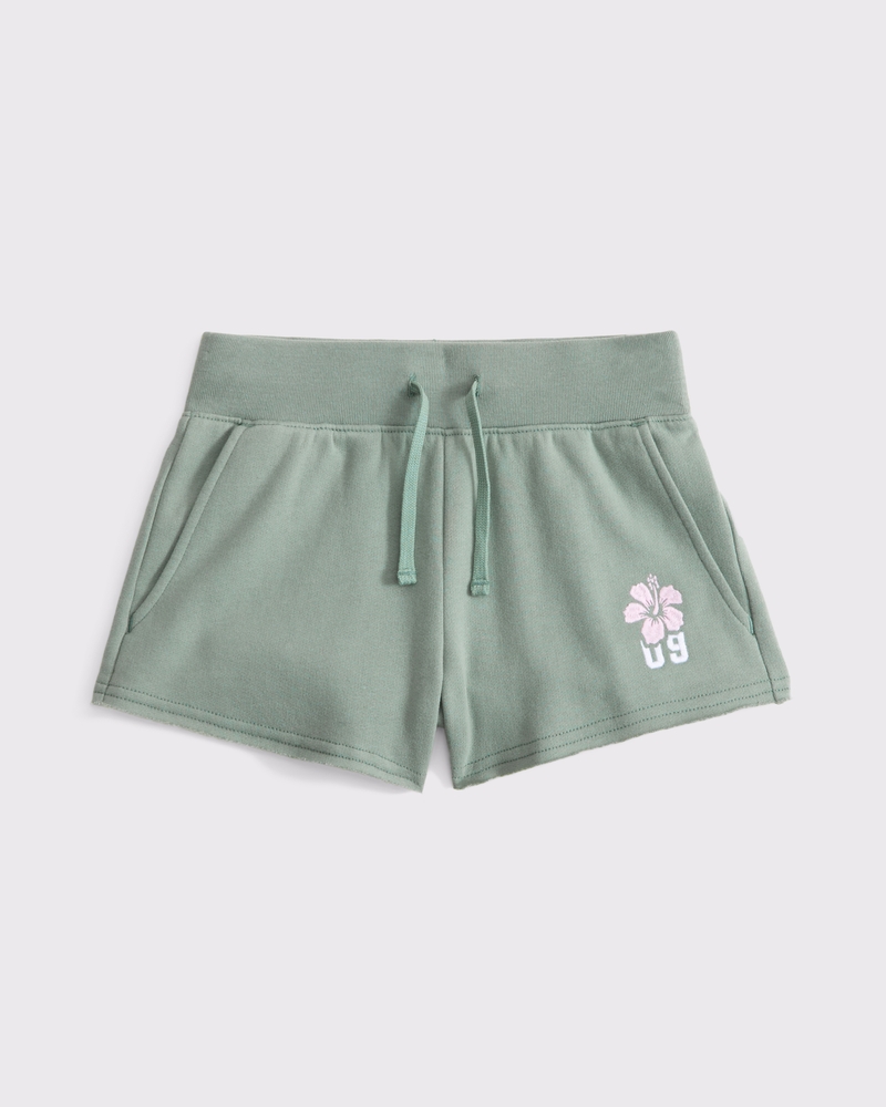 poplin pull-on shorts