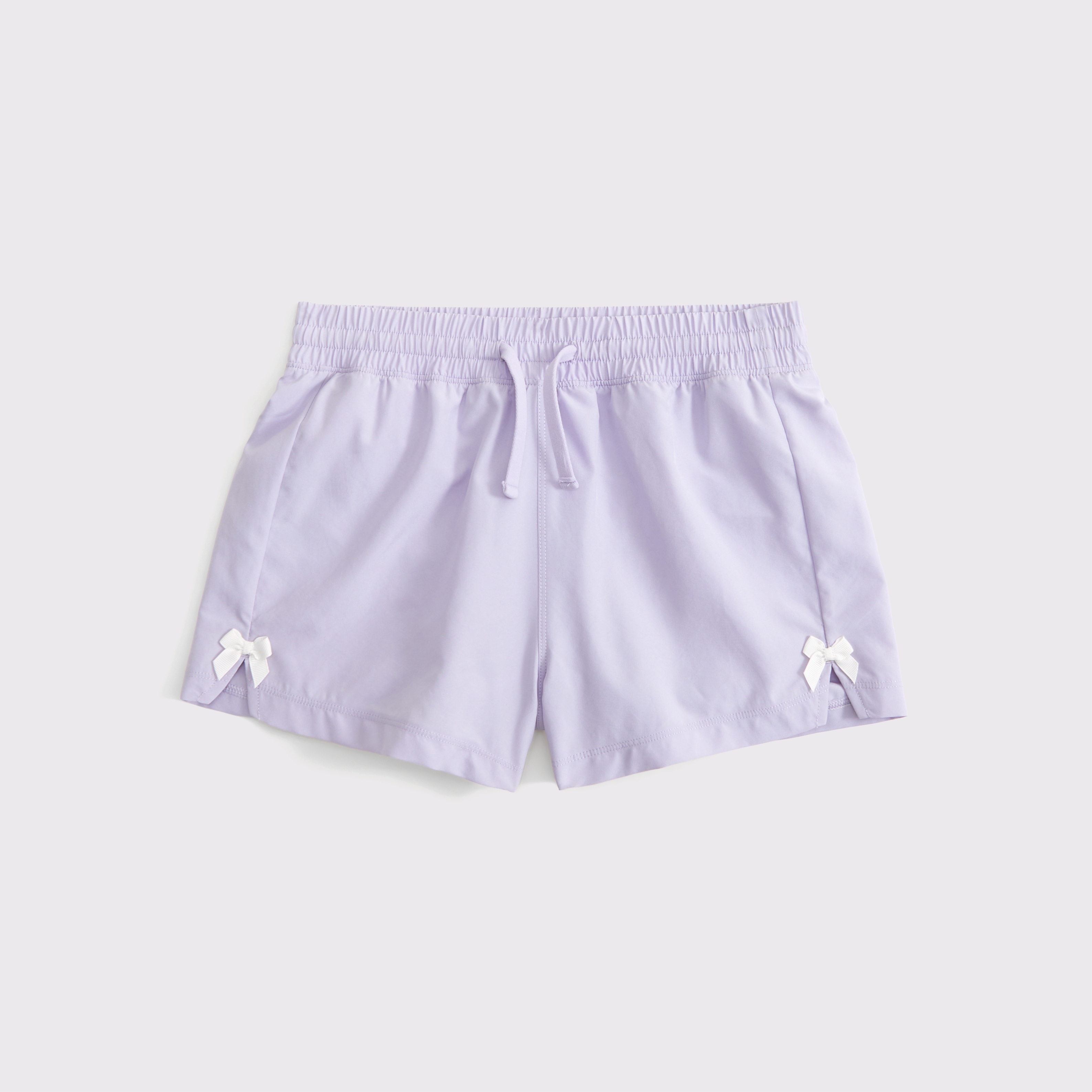 Abercrombie & Fitch Kids' Ypb High Rise Bow Shorts In Purple