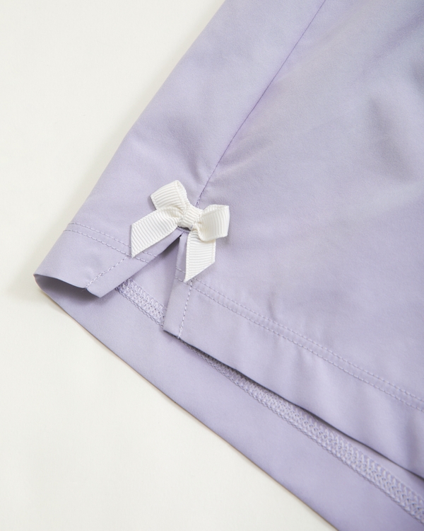 ypb high rise bow shorts, Light Purple view 2
