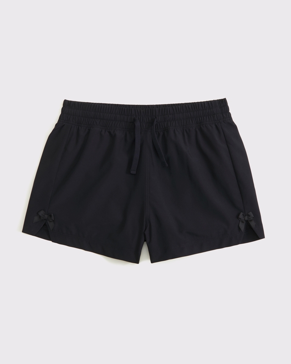 ypb high rise bow shorts, Black view 1