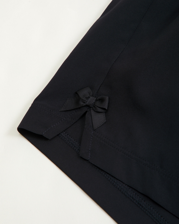 ypb high rise bow shorts, Black view 2