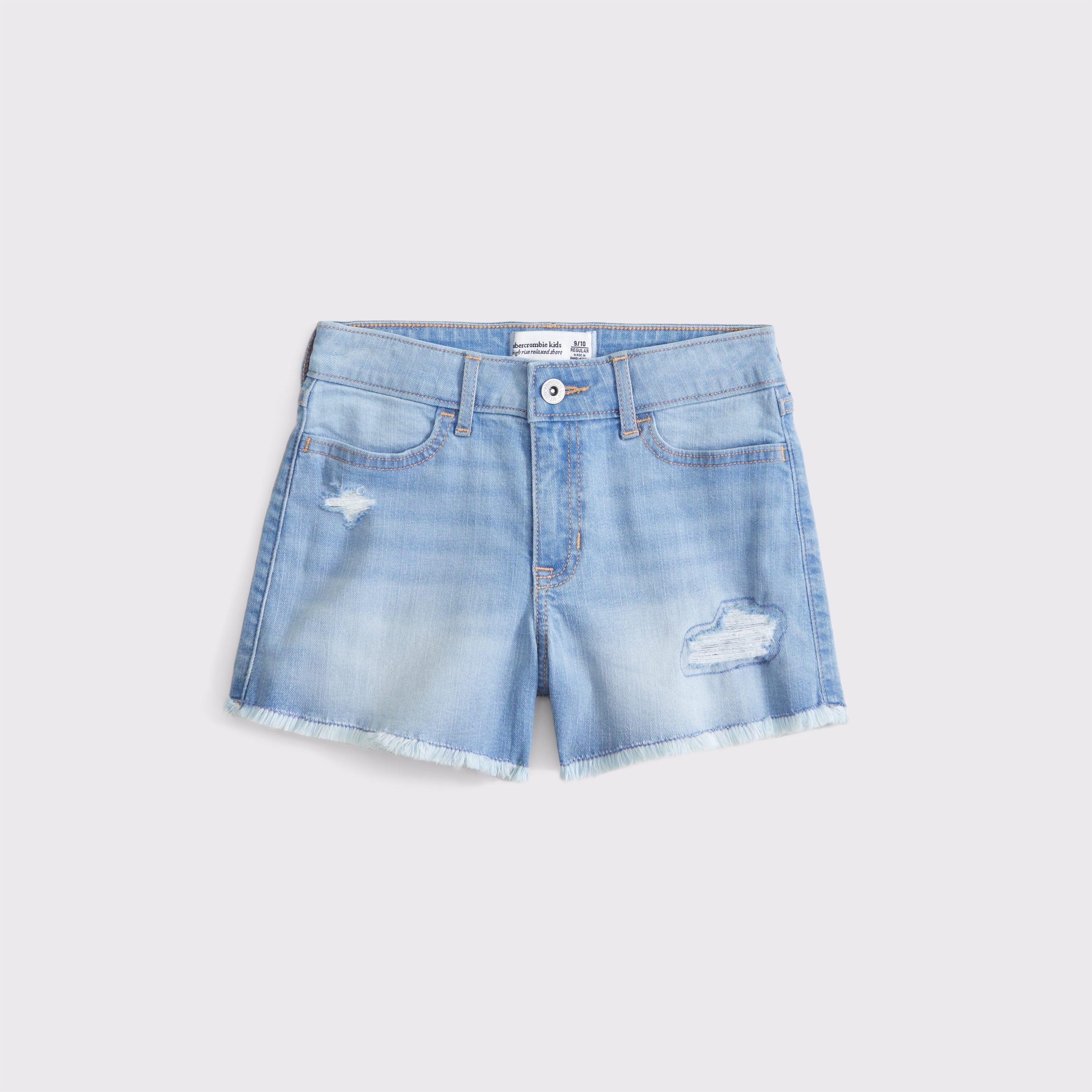 Abercrombie & Fitch Kids' High Rise Relaxed Shorts In Brown