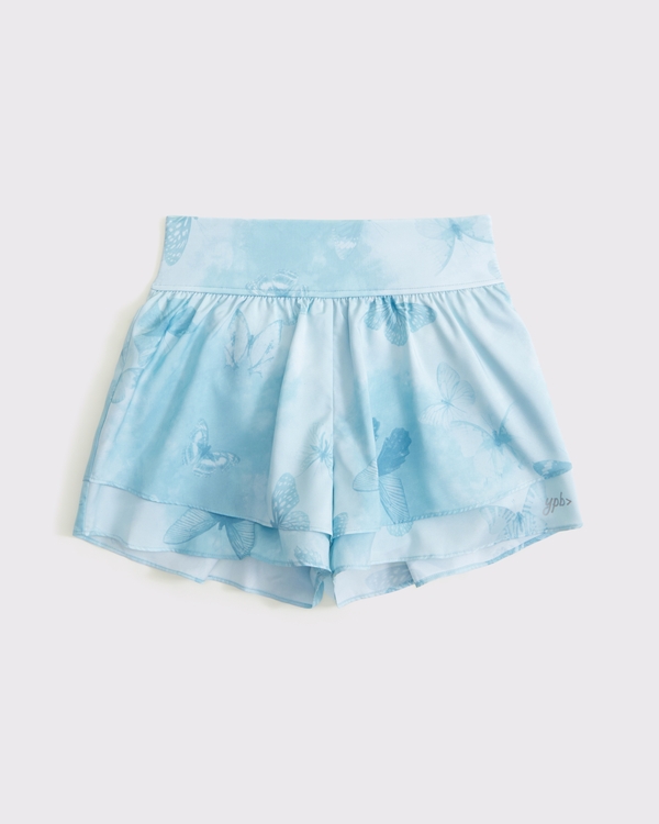 ypb ruffle shorts, Light Blue Pattern view 1