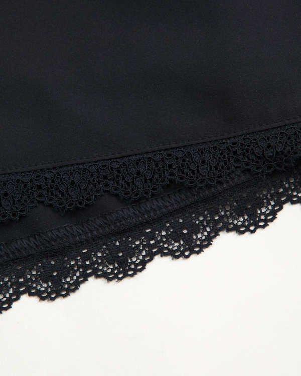ypb lace-trim active shorts, Black view 2