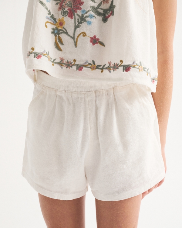 high rise pull-on shorts