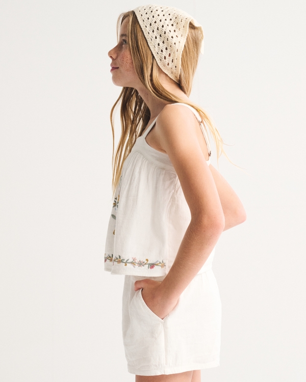 high rise pull-on shorts