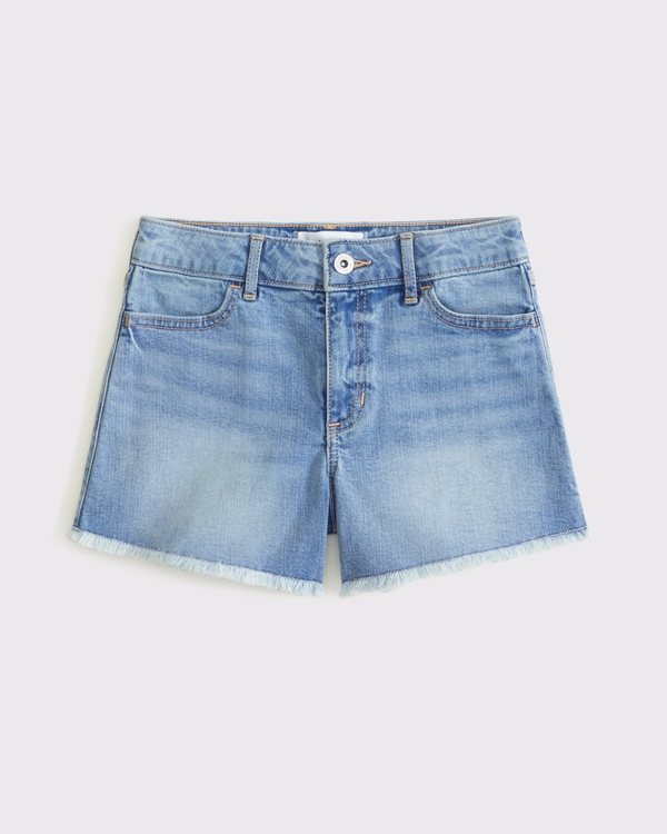 high rise relaxed shorts, Light Wash view 2