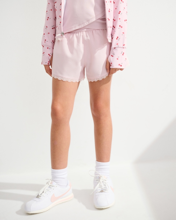 ypb lace-trim active shorts