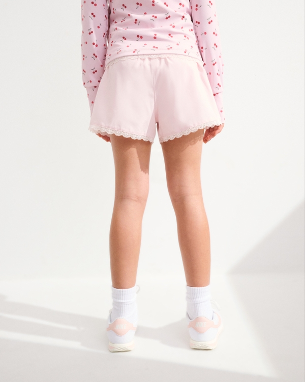 ypb lace-trim active shorts