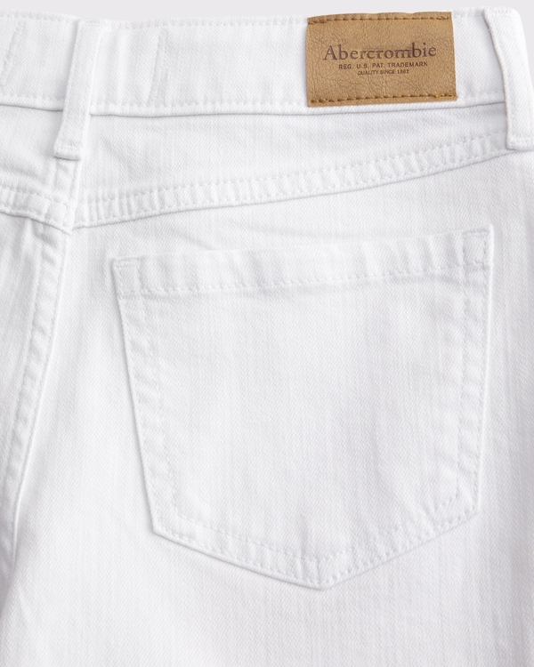 high rise relaxed shorts, White view 2