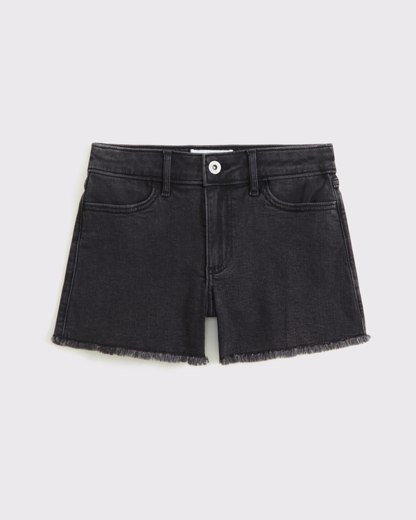 high rise relaxed shorts, Black view 1