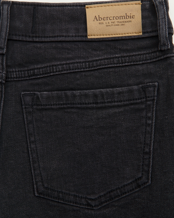 high rise relaxed shorts, Black view 2