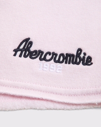 low rise graphic fleece shorts