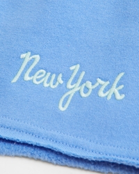 low rise graphic fleece shorts