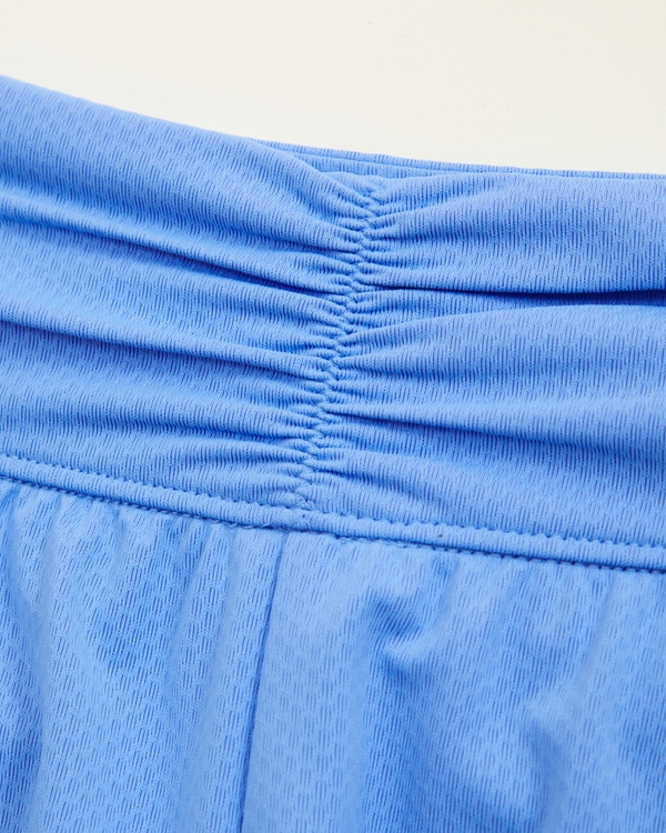 ypb pleated shorts, Blue view 2