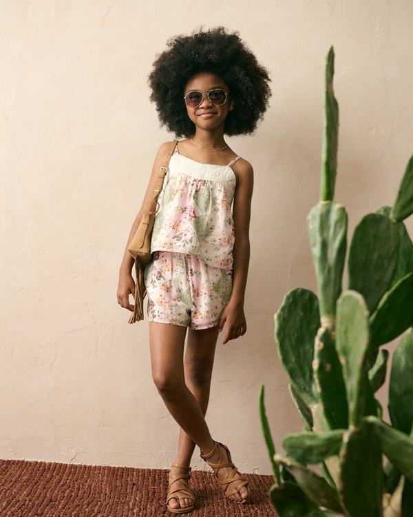 gauzy shorts, White Pattern view 1