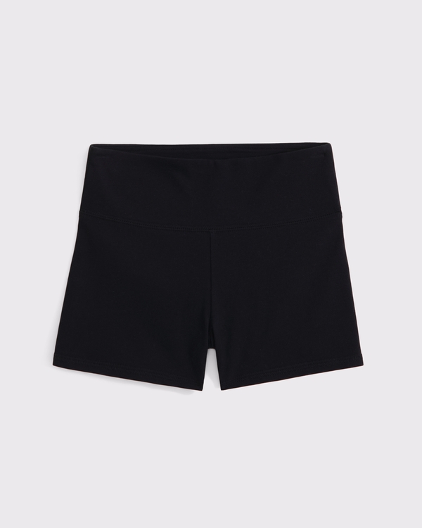 essential high rise bike shorts, Black view 1