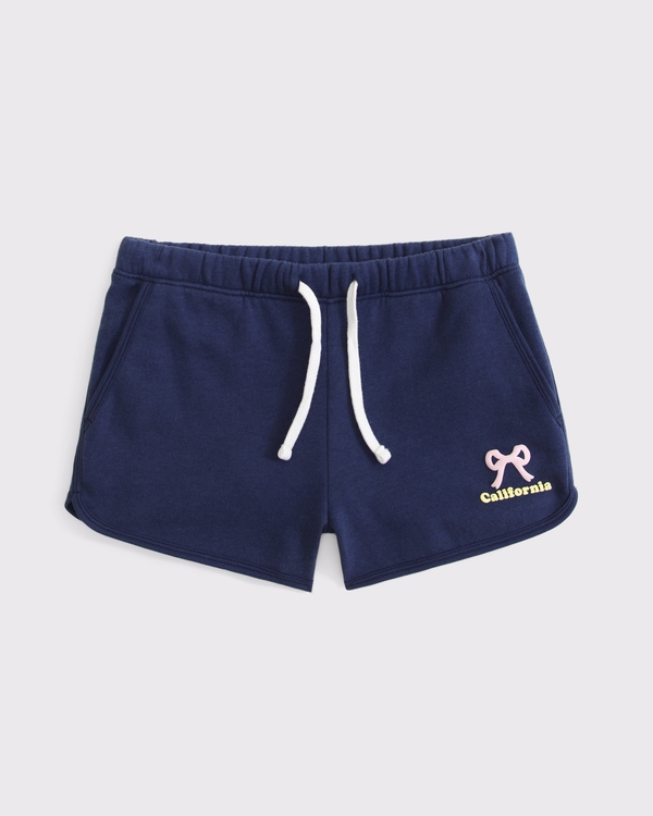 pull-on fleece shorts, Navy view 1