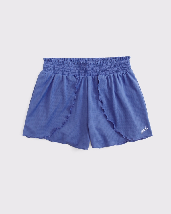 ypb active lettuce-edge tiered short, Bluebird view 1