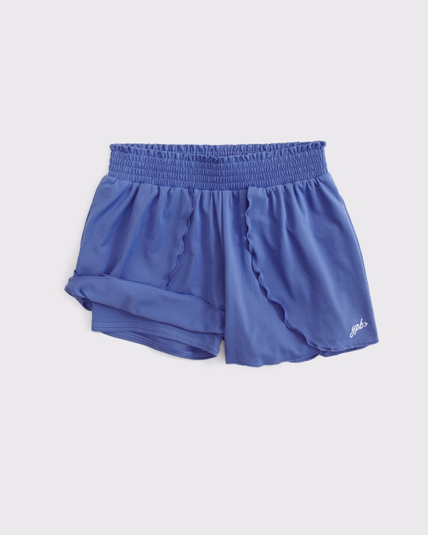 ypb active lettuce-edge tiered short, Bluebird view 2
