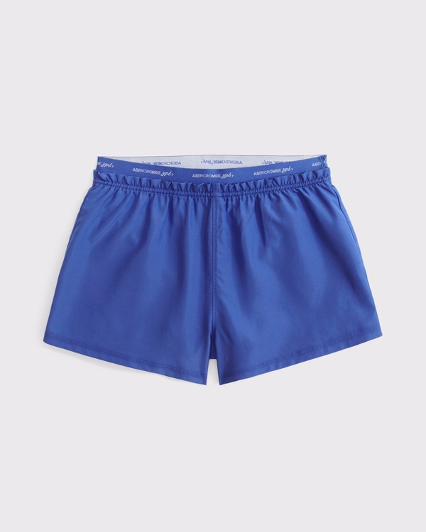 ypb logo waistband shorts, Violet Blue view 1