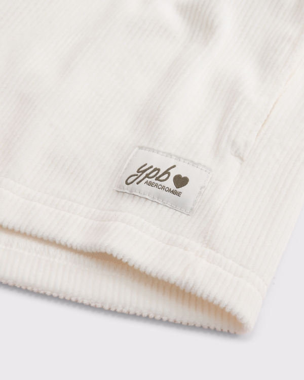 ypb rib velour short, Cream view 2