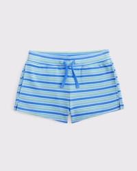 striped knit pull-on shorts