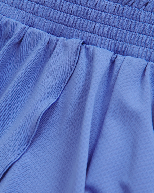 ypb ruffle lettuce hem shorts, Dark Periwinkle view 2