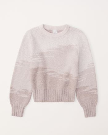 girls pattern crewneck sweater girls clearance Abercrombie