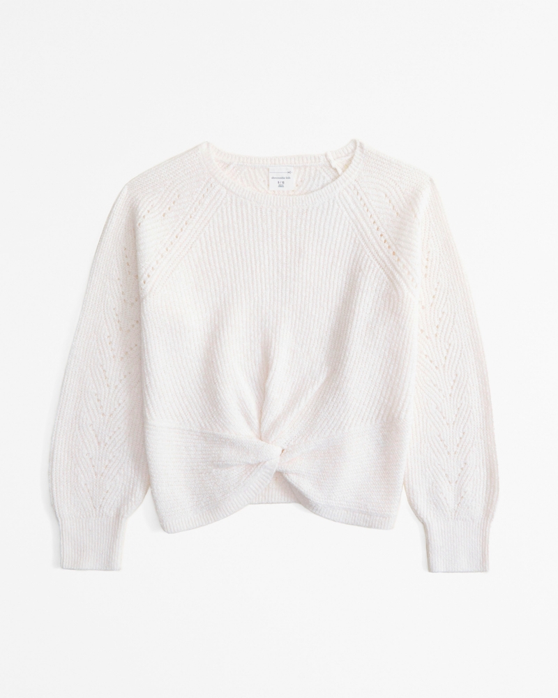 twist-front sweater