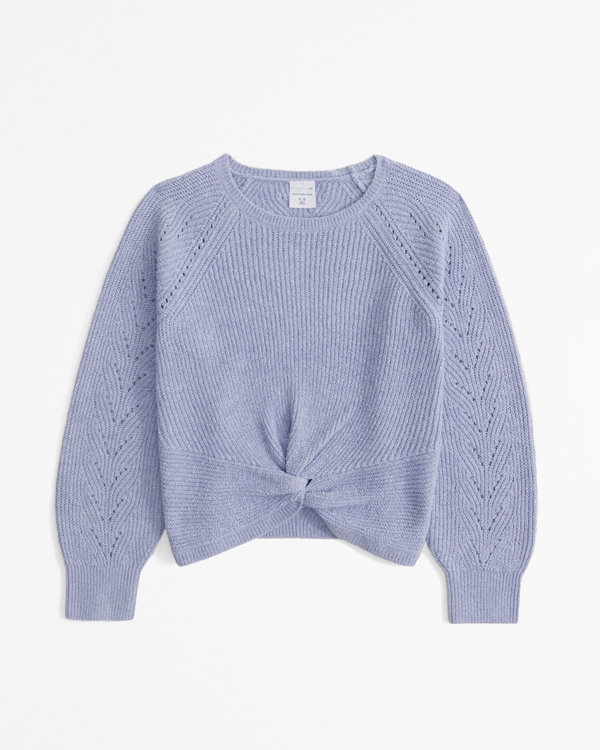 twist-front sweater, Misty Lavendar