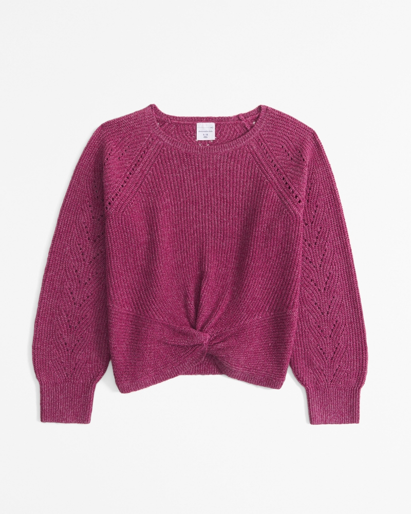 twist-front sweater