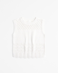 cropped sweater vest