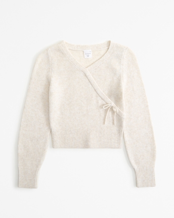 Wrap front sweater abercrombie sale