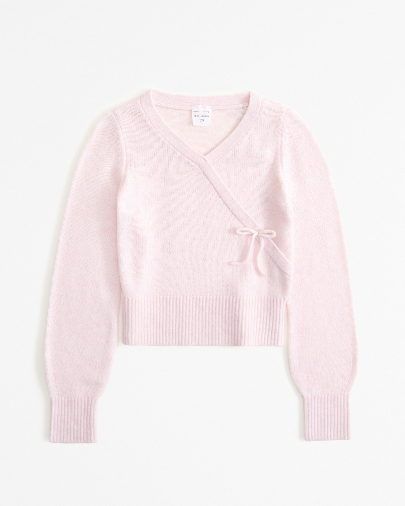 girls wrap-front sweater, girls clearance