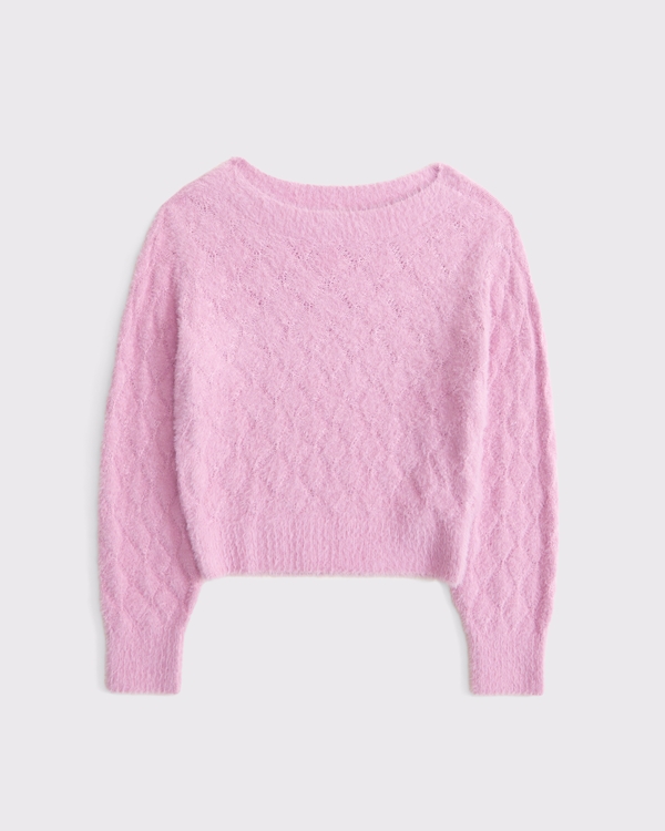 cozy slash sweater, Light Pink view 1