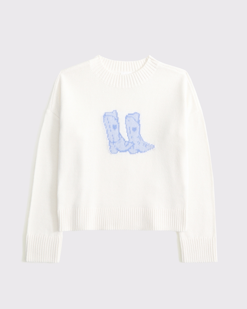 graphic crew sweater