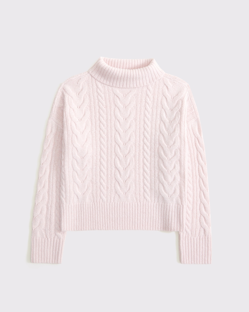 cable turtleneck sweater