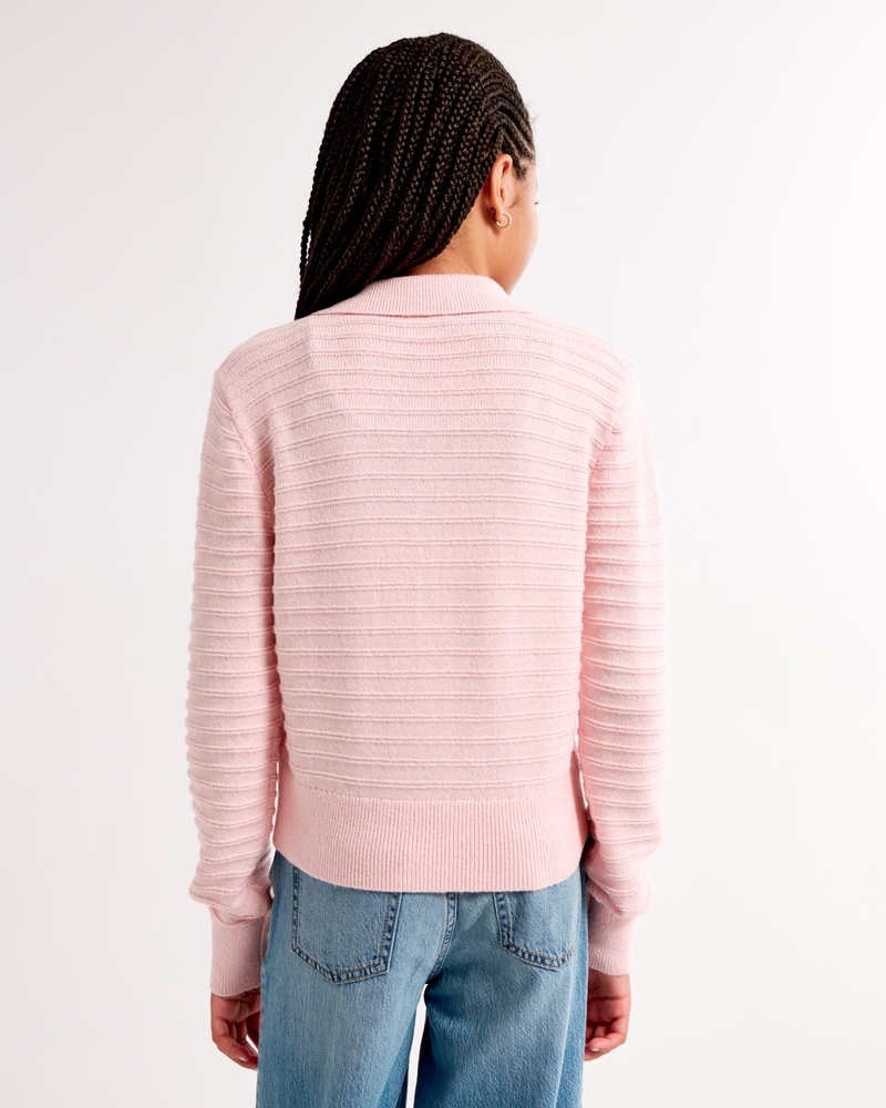 collared button-through sweater