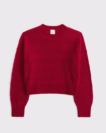 pointelle crew sweater from Abercrombie & Fitch - $21.99