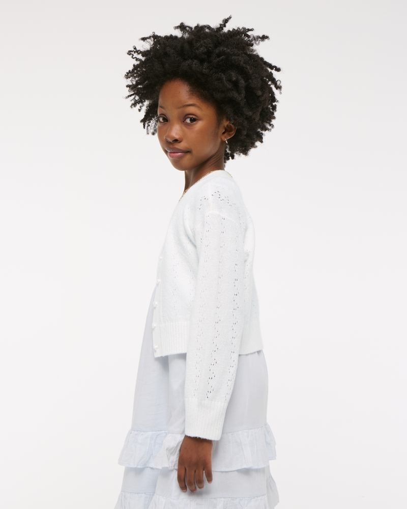 pointelle cardigan