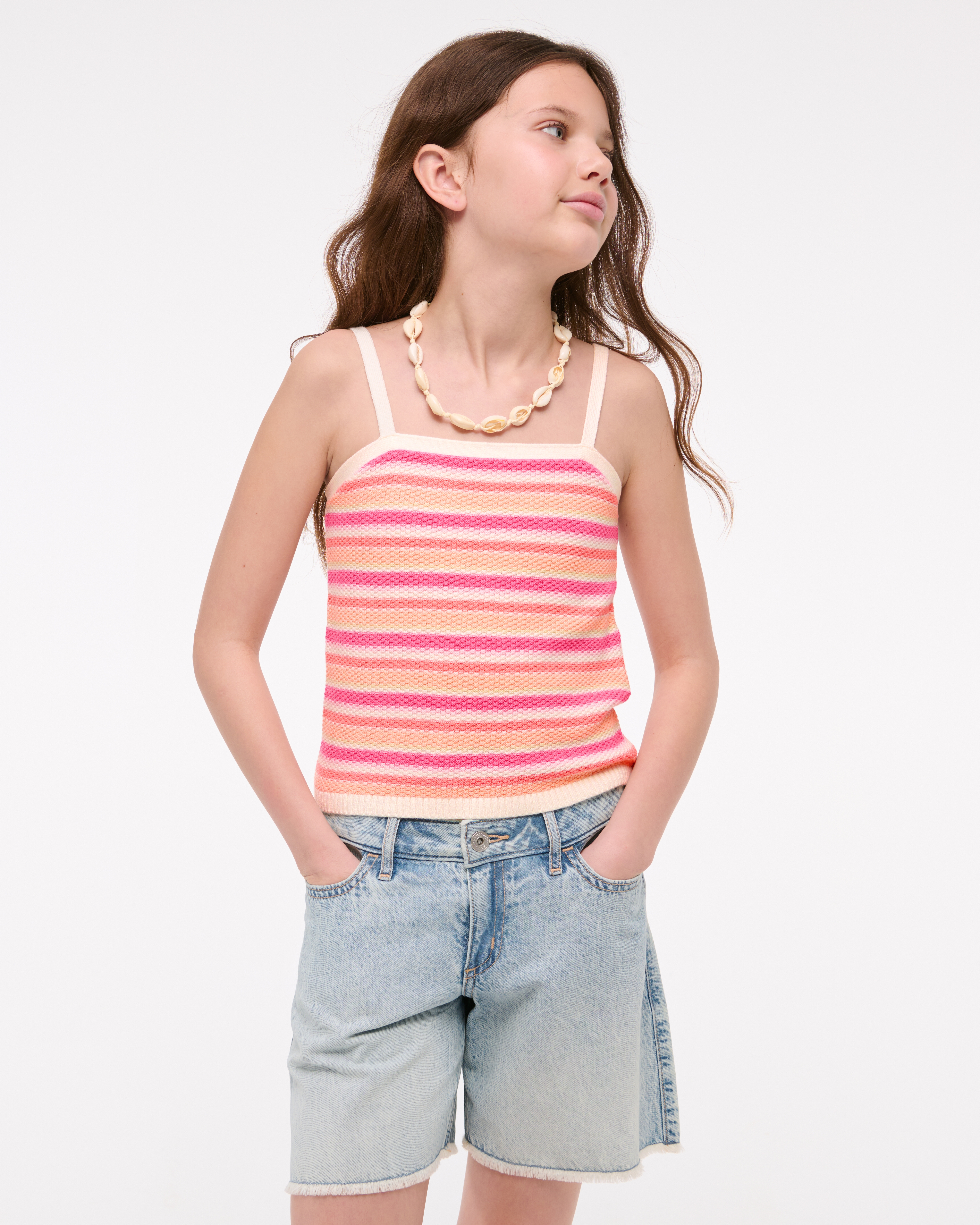 Abercrombie & Fitch Kids' Sweater Tank In Pink