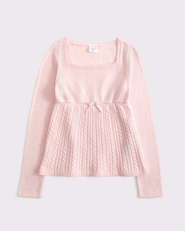 babydoll sweater, Light Pink view 1
