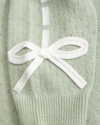 off-the-shoulder bow sweater